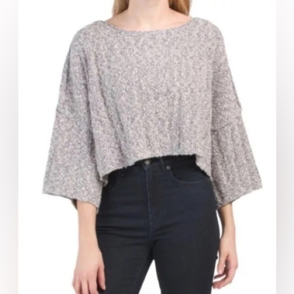 Free People Good Day Cropped Pullover Top